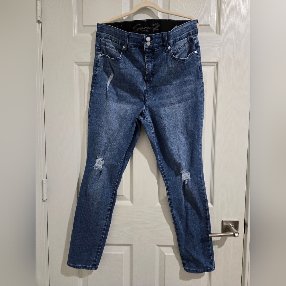 Seven7 Women's Dark Blue Skinny Jeans